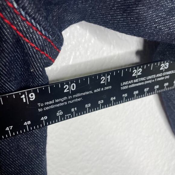 Boom Boom Vintage Jacket Womens Size Medium Denim Blue Dark Wash Button Jean - Picture 5 of 16